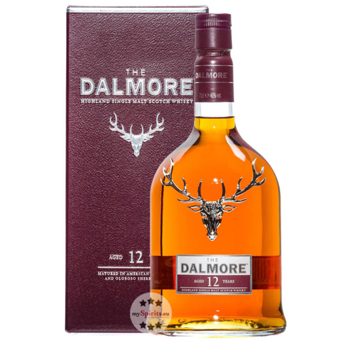The Dalmore 12 Jahre Highland Single Malt Scotch Whisky / 40 % Vol. / 0,7 Liter-Flasche in  Geschenkverpackung