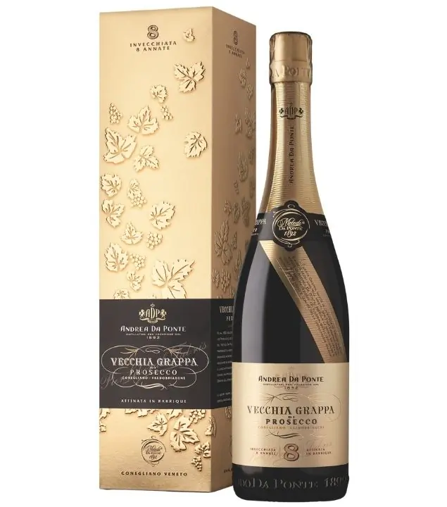 Andrea Da Ponte Vecchia Grappa di Prosecco / 42 % Vol. / 0,7 Liter-Flasche in Geschenkbox