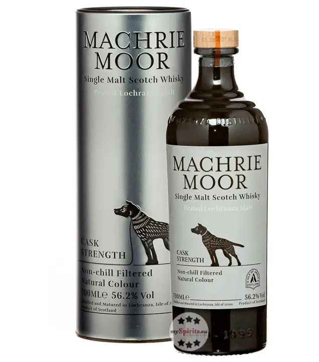 Arran Machrie Moor Peated Cask Strength Single Malt Scotch Whisky / 56,2 % Vol. / 0,7 Liter-Flasche in Geschenkdose