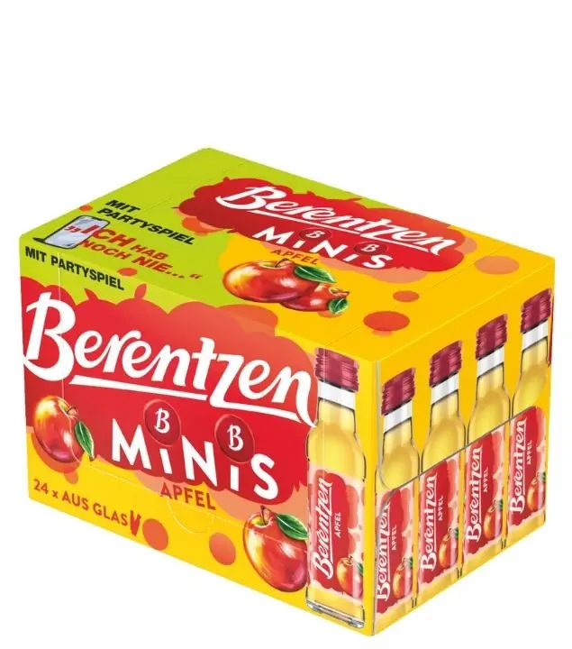 Berentzen Apfel Likör Miniaturenset / 18 % vol / 24 x 0,02 Liter-Flasche