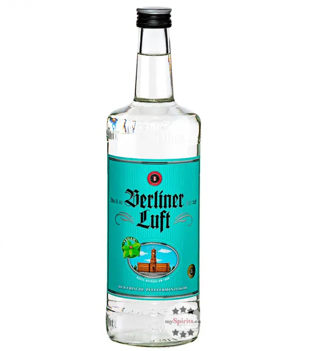 Schilkin Berliner Luft Pfefferminzlikör / 18 % vol / 1,0 Liter-Flasche