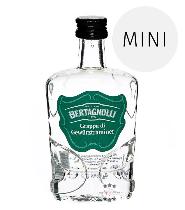 Bertagnolli Grappa di Gewürztraminer Mini / 42 % Vol. / 0,05 Liter-Flasche