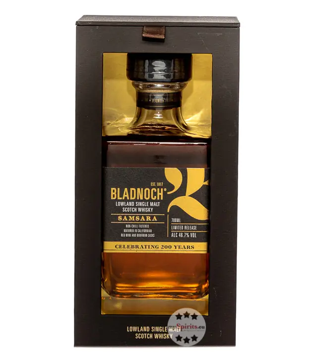 Bladnoch Samsara Lowland Single Malt Scotch Whisky / 46,7 % Vol. / 0,7 Liter-Flasche in Geschenkkarton