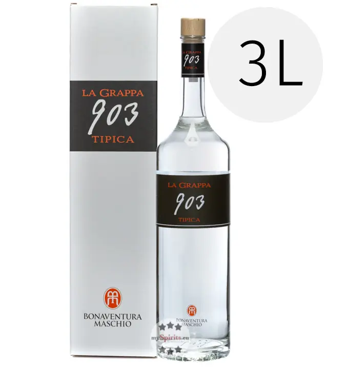 Bonaventura Maschio: La Grappa 903 Tipica Doppelmagnum / 45 % Vol. / 3,0 Liter-Flasche in Karton