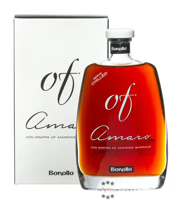 Bonollo Of Amaro Kräuterlikör / 30 % Vol. / 0,7 Liter-Flasche in Geschenkkarton