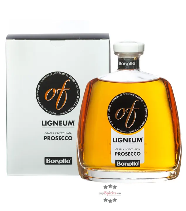 Bonollo: Grappa of Ligneum Invecchiata Prosecco / 42 % Vol. / 0,7 Liter-Flasche in Geschenkkarton
