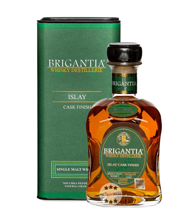 Steinhauser: Brigantia Islay Cask Finish Whisky / 46 % Vol. / 0,7 Liter-Flasche in Geschenkdose