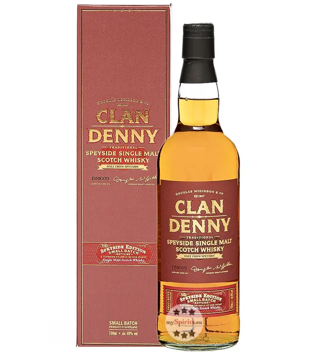 Clan Denny Speyside Single Malt Scotch Whisky / 40 % Vol. / 0,7 Liter-Flasche in Geschenkschachtel