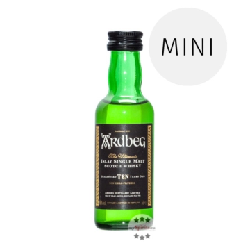 Ardbeg Ten 10 Jahre Islay Single Malt Scotch Whisky Miniatur / 46 % Vol. / 0,05 Liter-Flasche