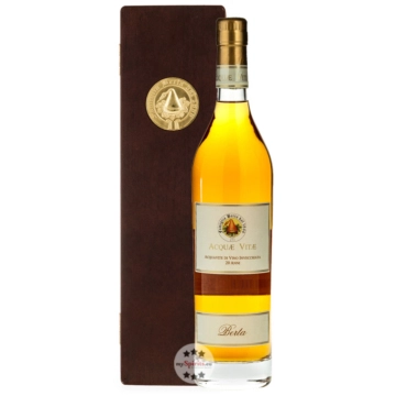Distillerie Berta Acquae Vitae – Acquavite di Vino Invecchiata 25 Anni / 43 % vol. / 0,7 Liter-Flasche in Holzkiste