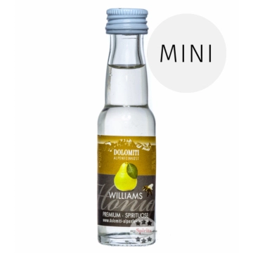 Dolomiti: Williams-Schnaps Premium Spirituose / 35 % Vol. / 0,02 Liter - Flasche