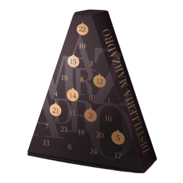 Marzadro: Adventskalender / 17- 45 % vol / 20 x 0,05 Liter-Flasche & 4 x 0,10 L in Dreieck-Box