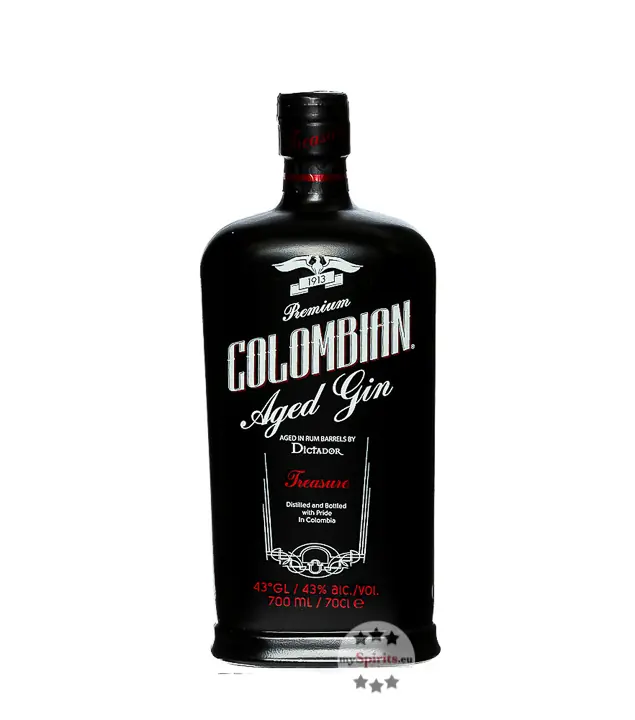 Dictador Premium Colombian Aged Gin Treasure Black / 43 % Vol. / 0,7 Liter-Flasche