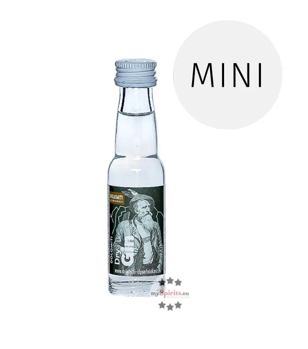 Dolomiti Alpenfeinkost: Dolomitenmann Dry Gin Mini / 42 % Vol. / 0,02 Liter-Flasche