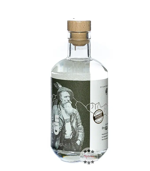 Dolomiti Alpenfeinkost: Dolomitenmann Dry Gin / 42 % Vol. / 0,5 Liter-Flasche