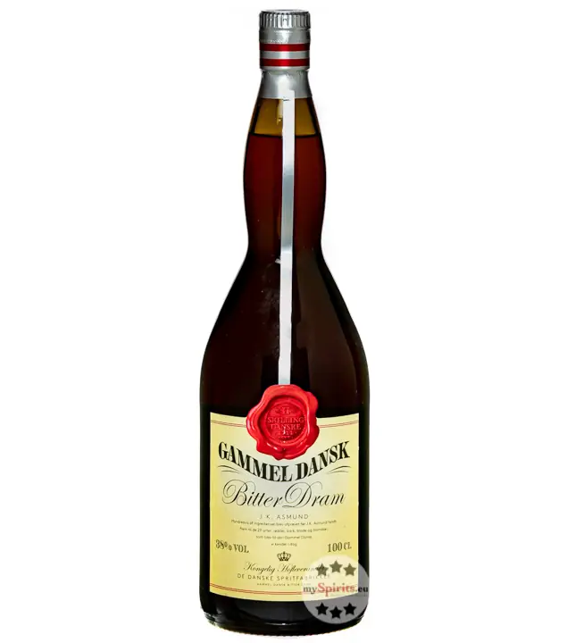 Gammel Dansk Bitter Dram / 38 % vol / 1,0 Liter-Flasche