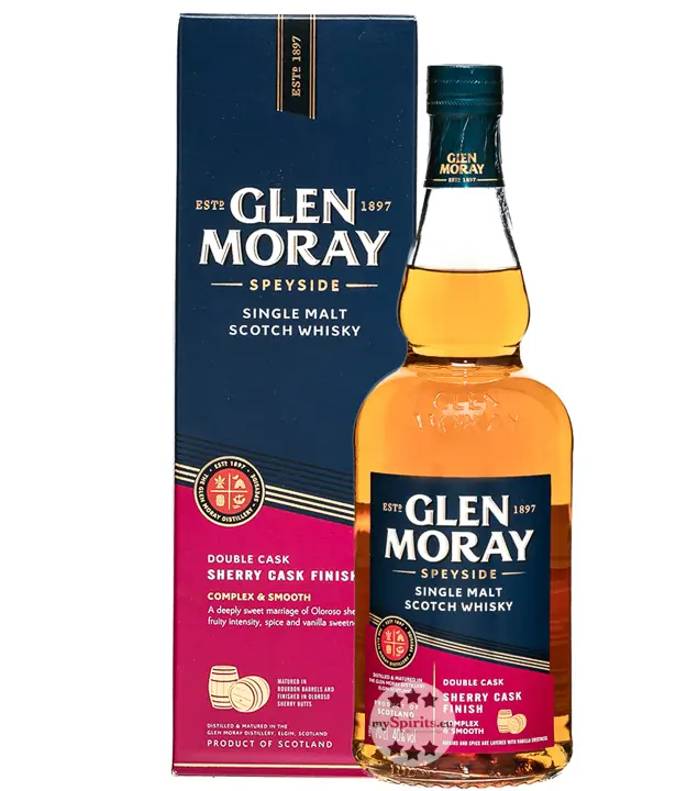 Glen Moray Sherry Cask Finish Single Malt Whisky Elgin Classic / 40 % Vol. / 0,7 Liter-Flasche in Geschenkbox