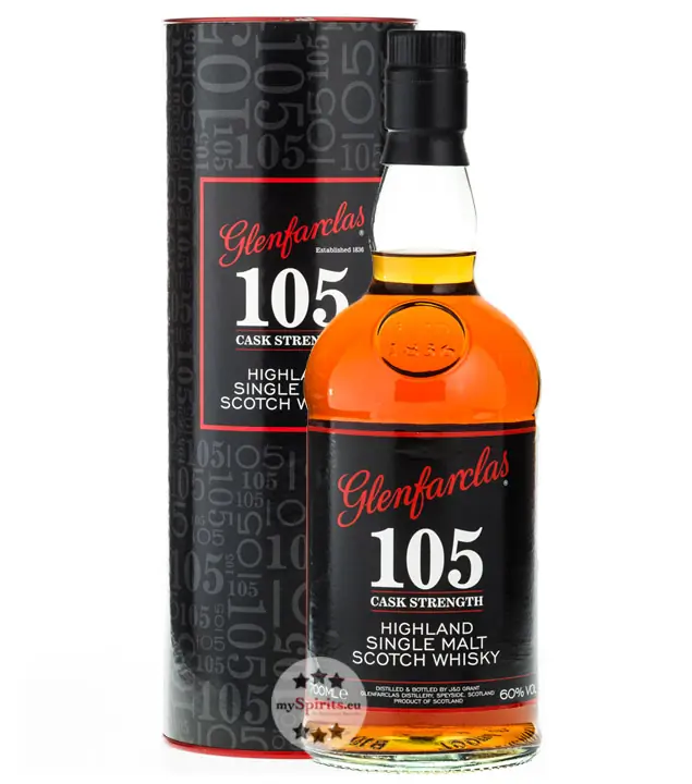 Glenfarclas 105 Cask Strength Highland Single Malt Scotch Whisky / 60 % Vol. / 0,7 Liter-Flasche in Geschenkdose