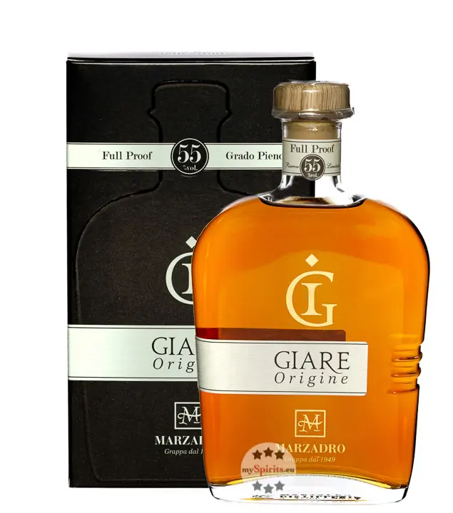 Grappa Marzadro Giare Origine Full Proof / 55 % Vol. / 0,7 Liter-Flasche in Karton