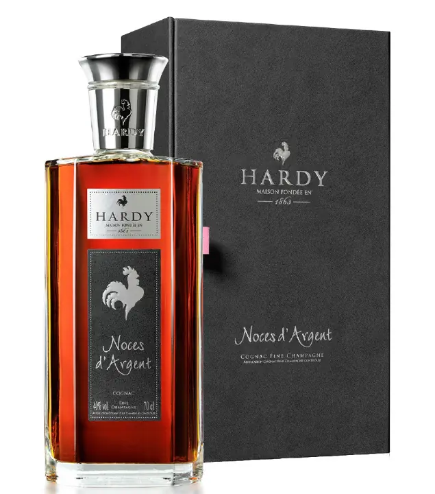 Hardy Cognac: Noces d’Argent Fine Champagne / 40 % vol / 0,7 Liter-Flasche in Geschenkbox