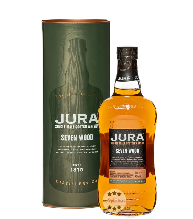 Jura Seven Wood Single Malt Scotch Whisky / 42 % Vol. / 0,7 Liter-Flasche in Geschenkdose