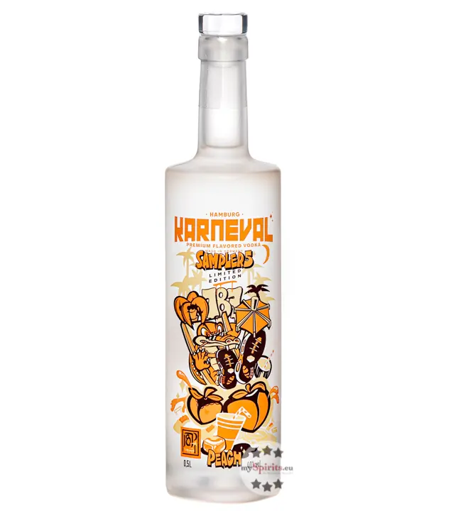 Karneval Flavored Vodka Sampler 5 Edition Peach / 40 % vol / 0,5 Liter-Flasche