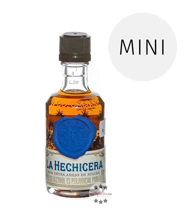 La Hechicera Solera 21 Reserva Familiar Rum MINI / 40 % Vol. / 0,05 Liter-Flasche