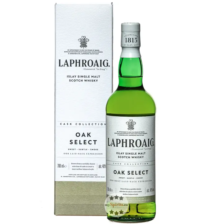 Laphroaig Oak Select Islay Single Malt Scotch Whisky / 40 % Vol. / 0,7 Liter-Flasche in Geschenkdose