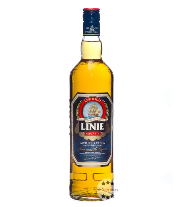 Linie Aquavit – fassgelagerter Kümmelschnaps / 41,5 % Vol. / 1,0 Liter-Flasche