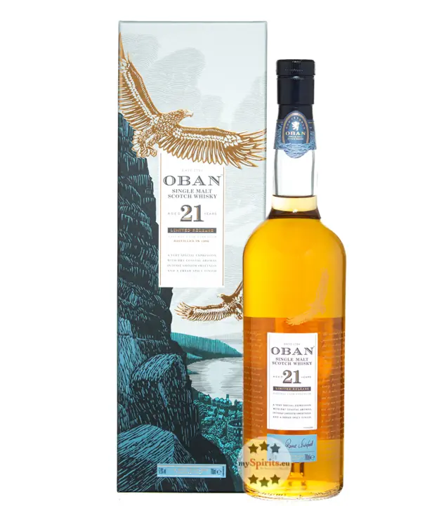 Oban 21 Jahre Single Malt Scotch Whisky / 57,9 % Vol./ 0,7 Liter-Flasche in Geschenkpackung
