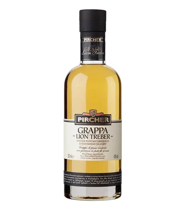 Pircher Grappa Lion Treber / 40 % vol / 0,5 Liter-Flasche