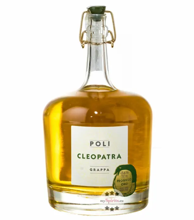 Poli Grappa Cleopatra Prosecco Oro / 40 % Vol. / 0,7 Liter-Flasche in Geschenkdose