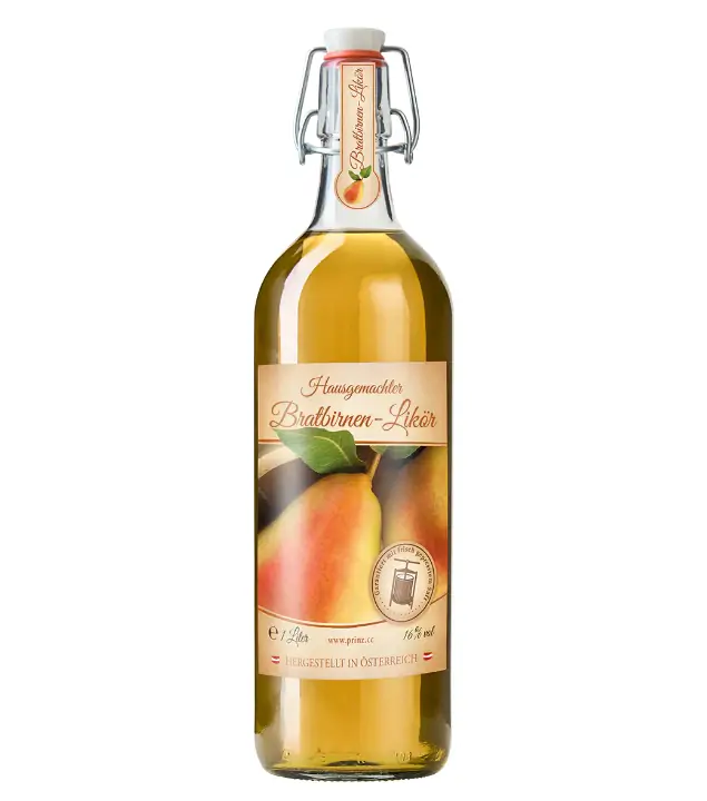 Prinz Bratbirnen-Likör: Frucht-Likör zum Erwärmen / 16 % vol / 1,0 Liter-Flasche
