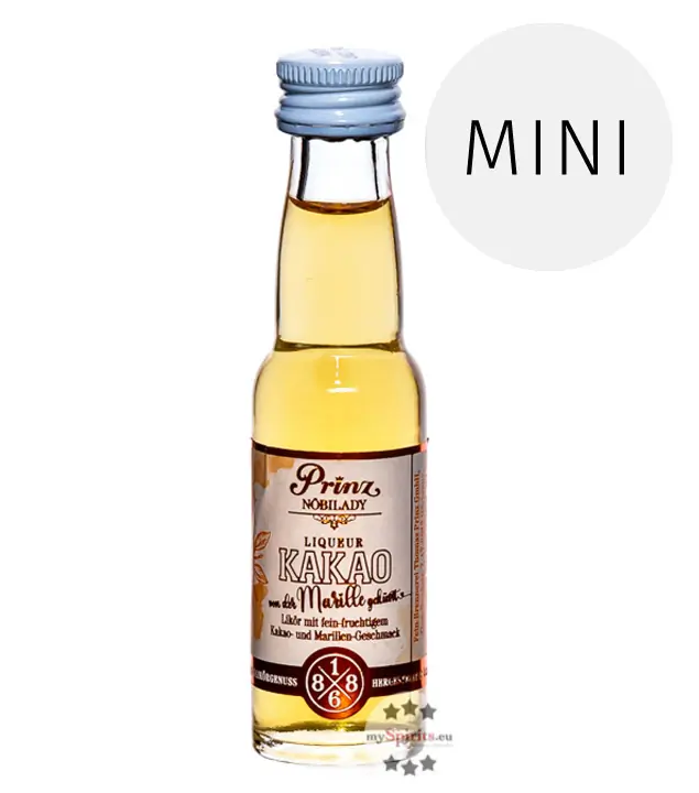 
Prinz Nobilady Liqueur Kakao-Marille Miniatur / 17,7 % Vol. / 0,02 Liter-Flasche
