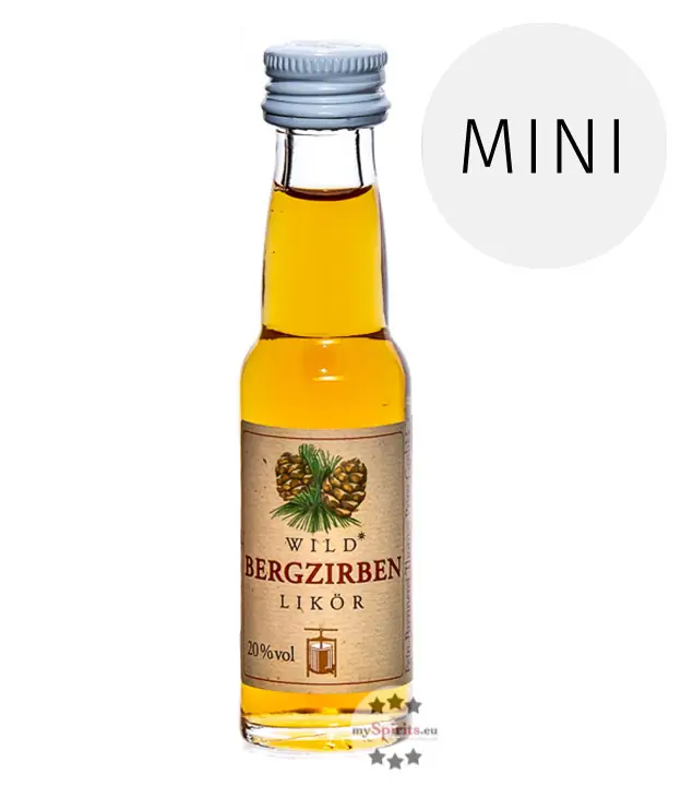 Prinz Wild-Bergzirben Likör Miniatur / 20 % Vol. / 0,02 Liter-Flasche