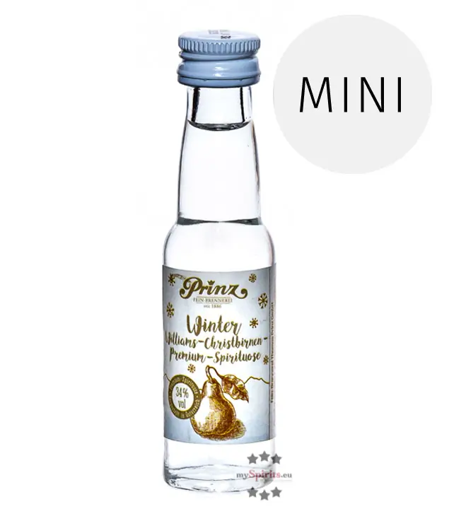 Prinz Winter Williams-Christbirne Miniatur / 34 % Vol. / 0,02 Liter-Flasche