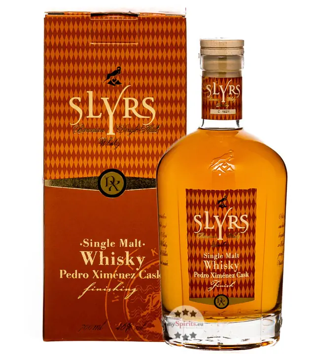 Slyrs Whisky Pedro Ximénez Fass Finish / 46 % Vol. / 0,7 Liter-Flasche in Geschenk-Box