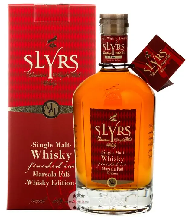 Slyrs Marsala Fass finished Whisky / 46 % Vol. / 0,7 Liter-Flasche in Karton