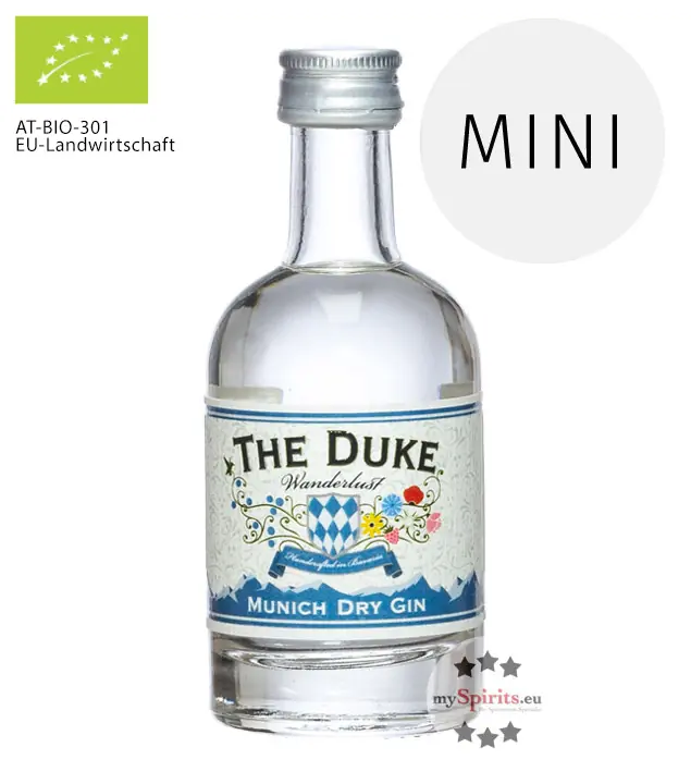 The Duke Wanderlust Gin Mini Munich Dry Gin Bio / 47 % Vol. / 0,05 Liter-Flasche