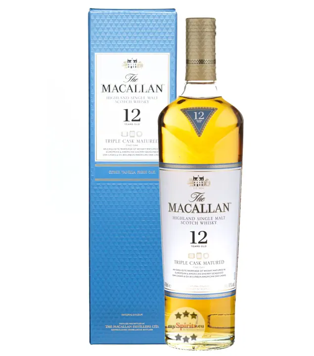 Macallan 12 Jahre Triple Cask Highland Single Malt Scotch Whisky / 40 % Vol. / 0,7 Liter-Flasche in Geschenkkarton
