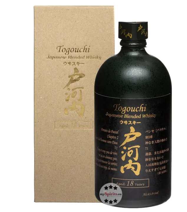 Togouchi 18 Jahre Japanese Blended Whisky / 40 % Vol. / 0,7 Liter-Flasche in Geschenkkarton