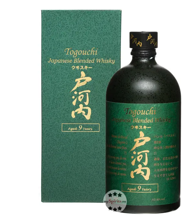 Togouchi 9 Jahre Japanese Blended Whisky / 40 % Vol. / 0,7 Liter-Flasche in Geschenkkarton