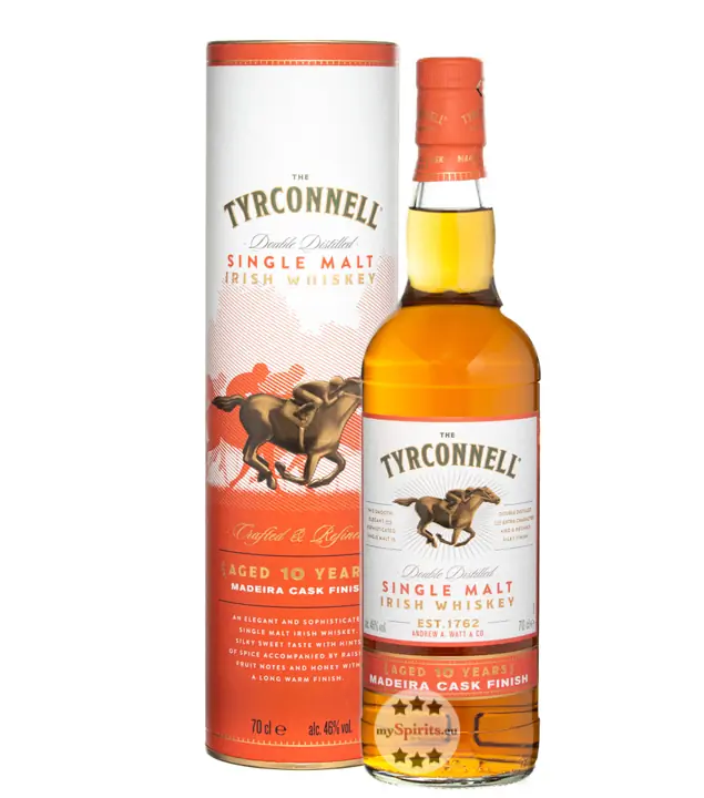 Tyrconnell 10 Jahre Madeira Cask Finish Single Malt Irish Whiskey / 46 % Vol. / 0,7 Liter-Flasche in Geschenkdose