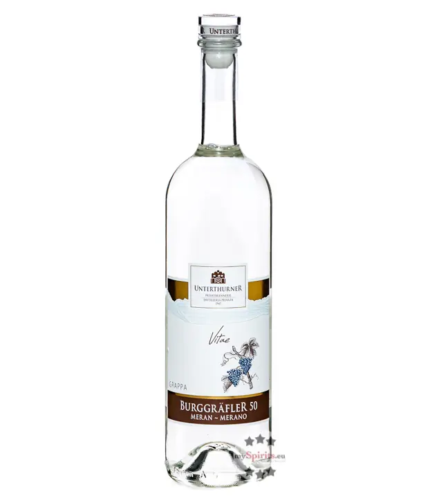 Unterthurner Grappa Burggräfler 50 Meran Vitae / 44 % vol. / 0,7 Liter-Flasche
