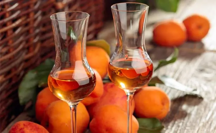 Ein Schnapskelch eignet sich wunderbar für einen Marillenschnaps Ein Schnapskelch eignet sich wunderbar für einen Marillenschnaps